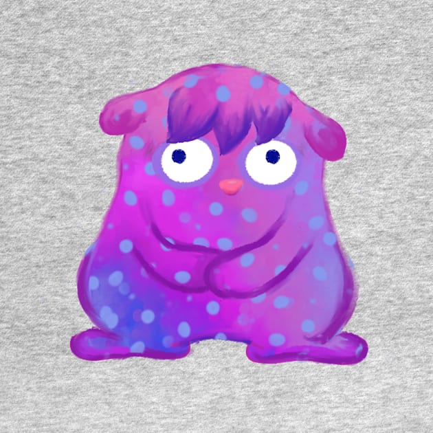 Cute Polka Dot Purple Monster by AlondraHanley